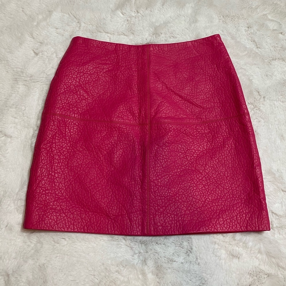 ASOS Faux Leather Barbie Hot Pink Skirt New With Tags Women’s Size 4